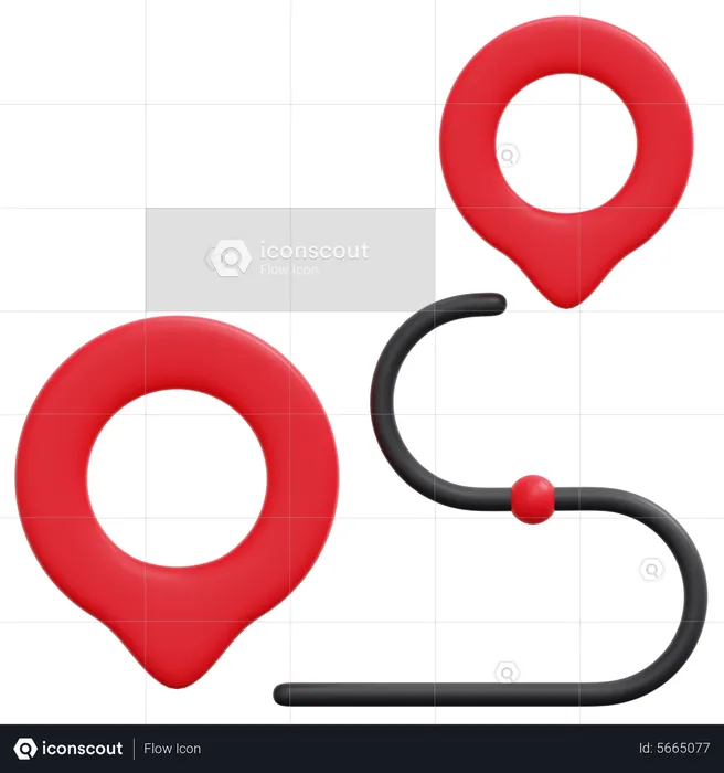 Route Pin  3D Icon