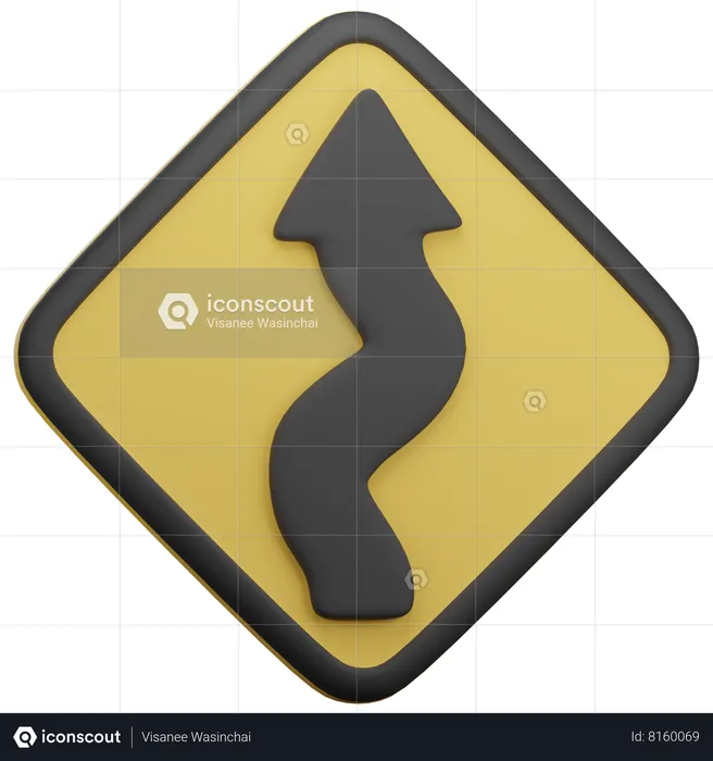 Route venteuse  3D Icon