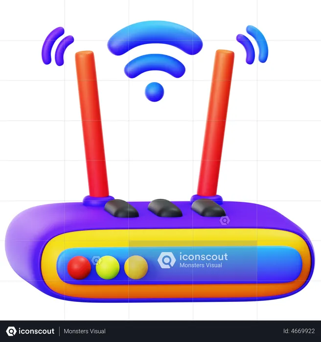 Router  3D Illustration