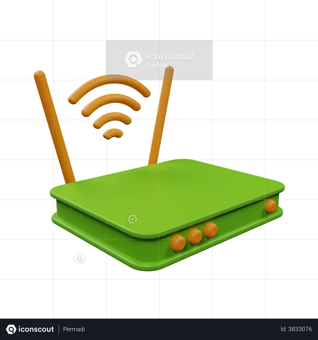 Router  3D Illustration