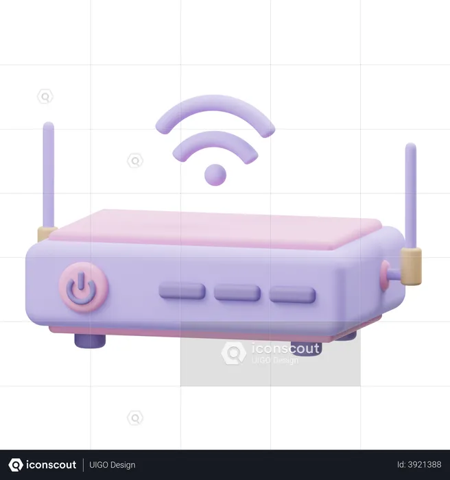 Router  3D Illustration