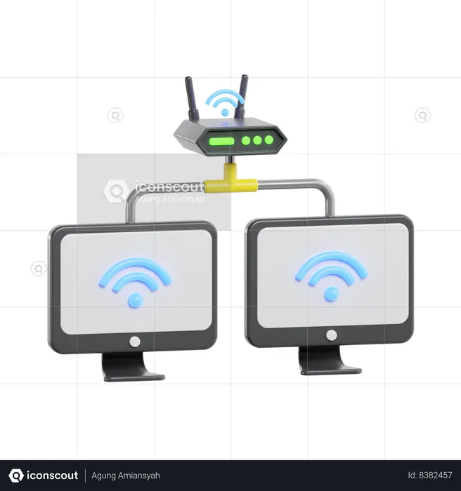 Router Network  3D Icon