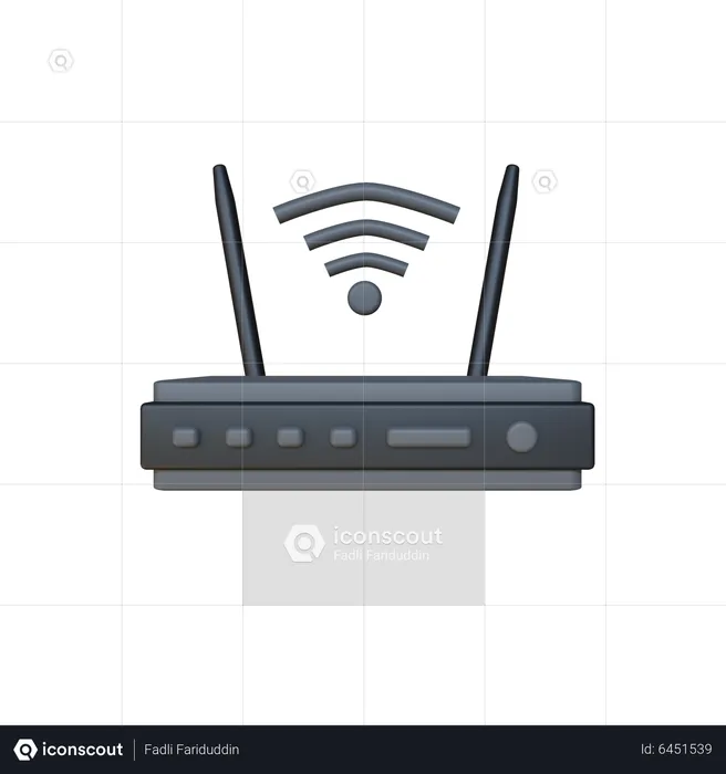 Router WiFi  3D Icon