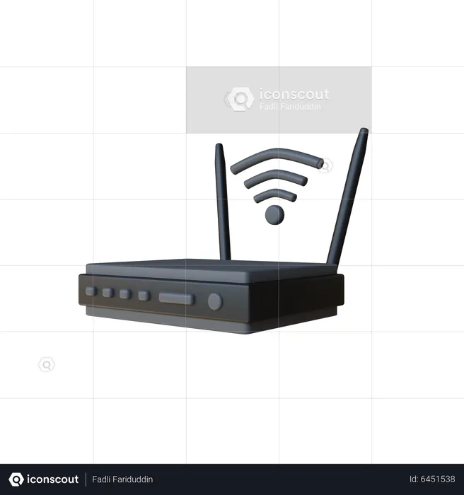 Router WiFi  3D Icon