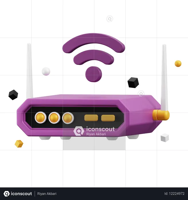 Routeur  3D Icon