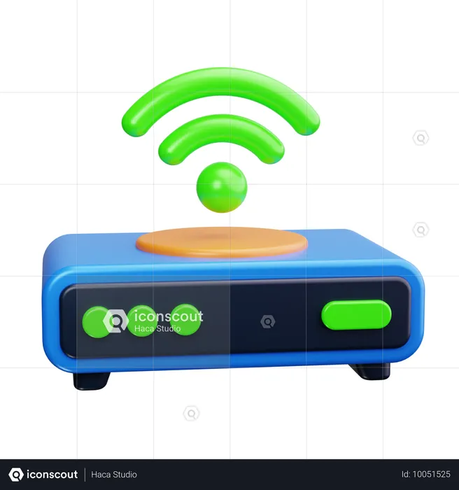 Routeur Wi-Fi  3D Icon