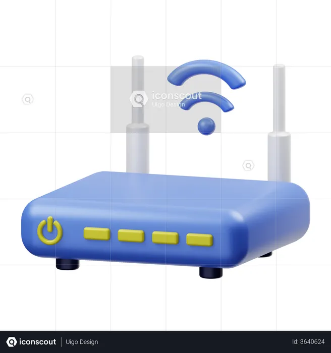 Routeur Wi-Fi  3D Illustration