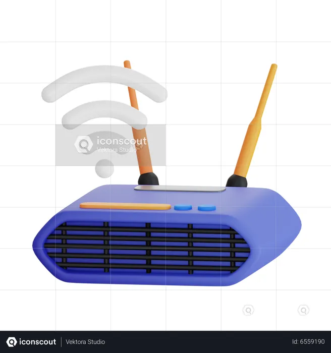 Routeur Wi-Fi  3D Icon