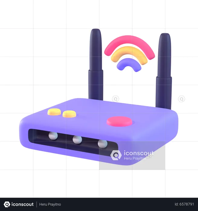 Routeur Wi-Fi  3D Icon