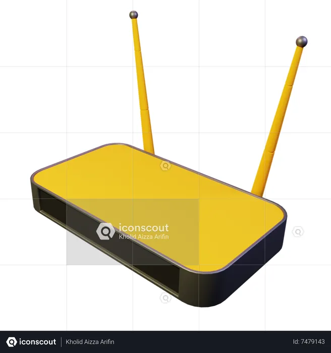 Routeur Wi-Fi  3D Icon