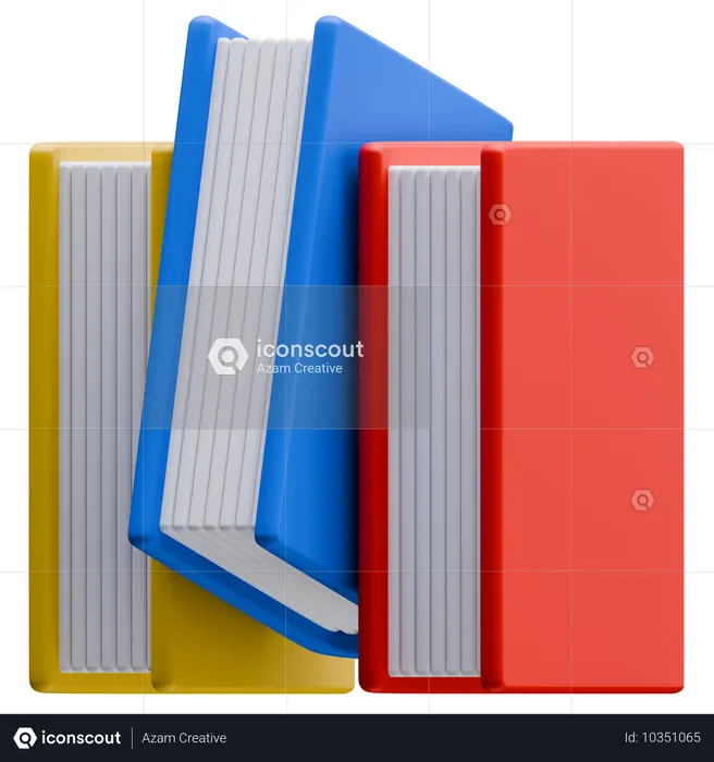 Row of Books  3D Icon