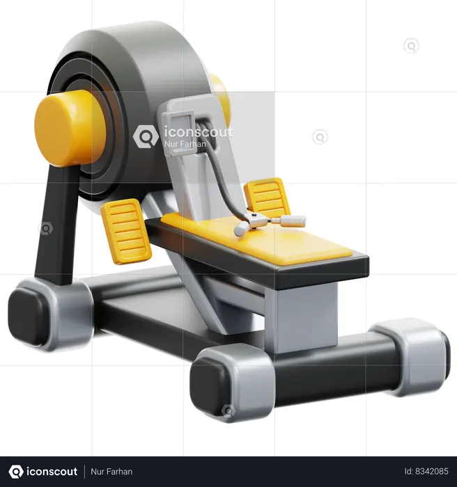 Rowing Machine  3D Icon