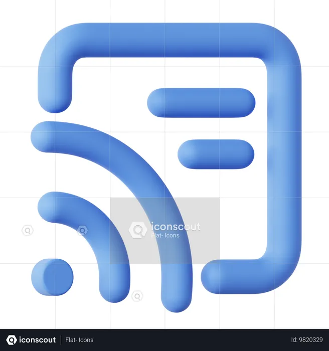 RSS 피드  3D Icon