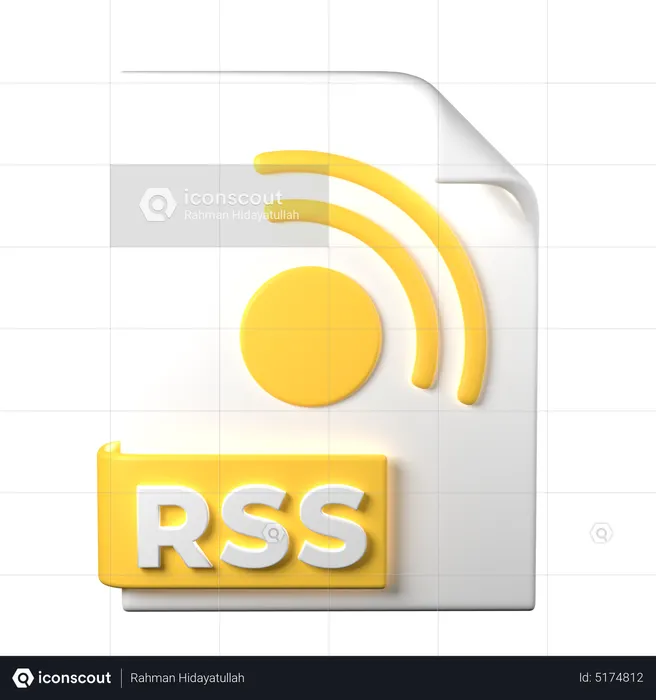 RSS File  3D Icon