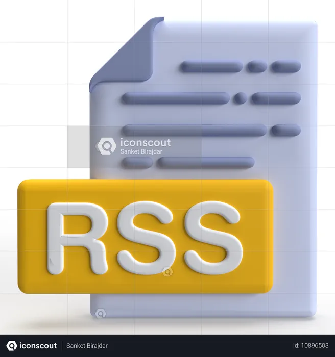 RSS File  3D Icon