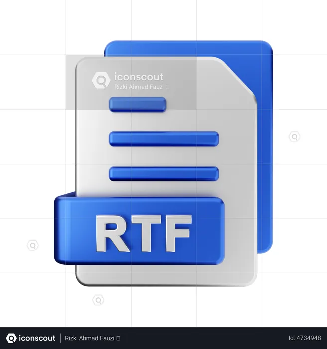 RTF File  3D Illustration
