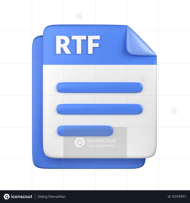 RTF File  3D Icon