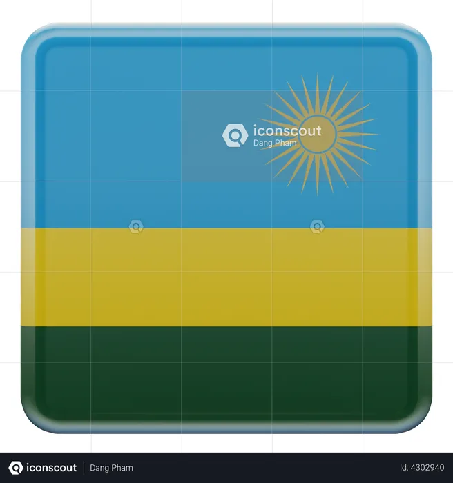 Ruanda Flagge Flag 3D Flag