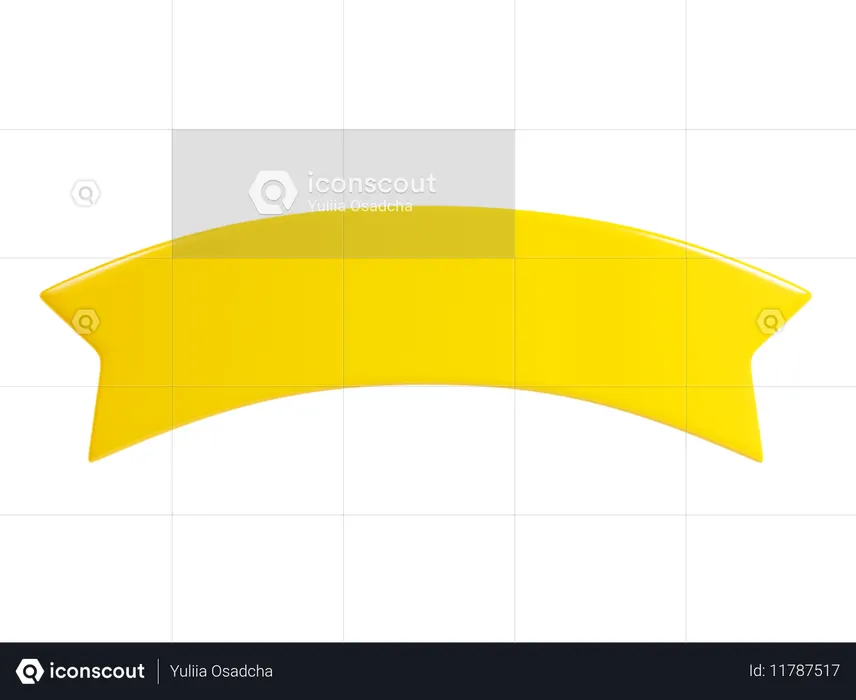 Bannière de ruban  3D Icon