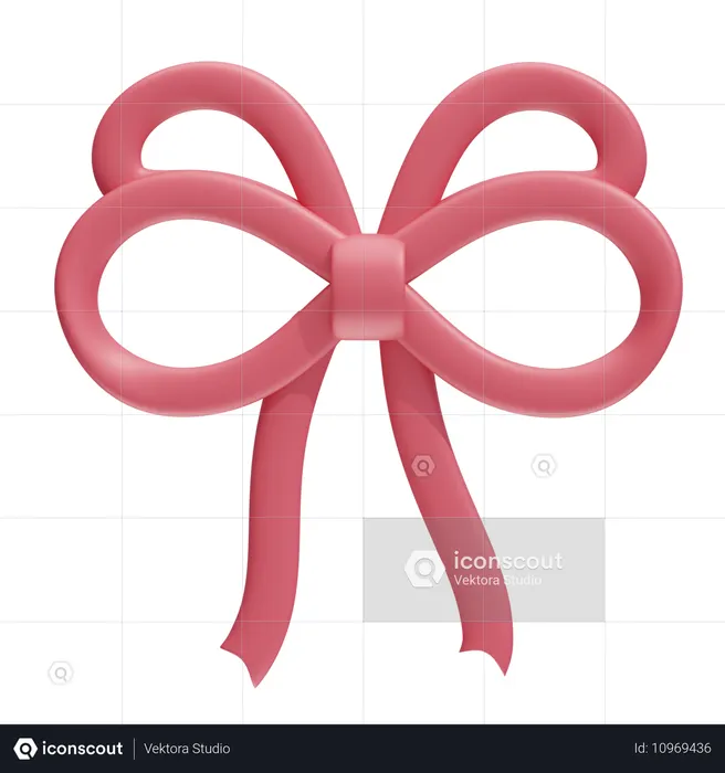 Ruban bouclé orné  3D Icon