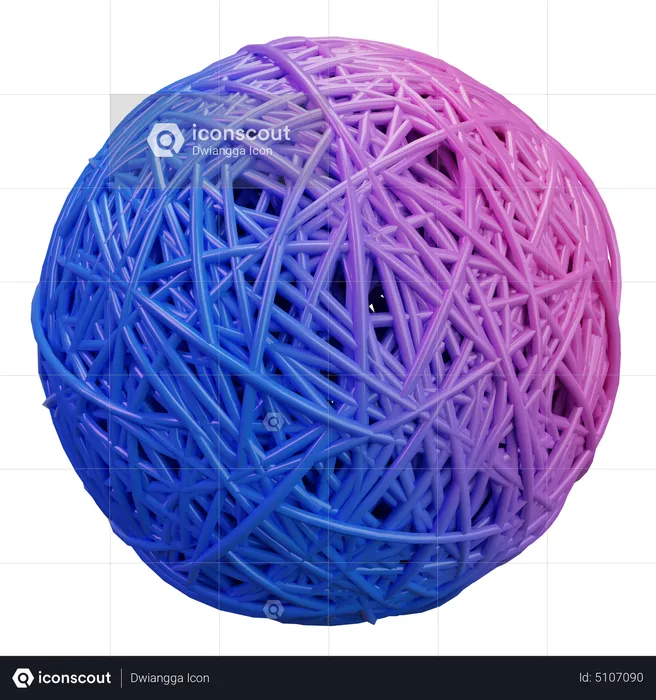 Rubber Band Ball  3D Icon
