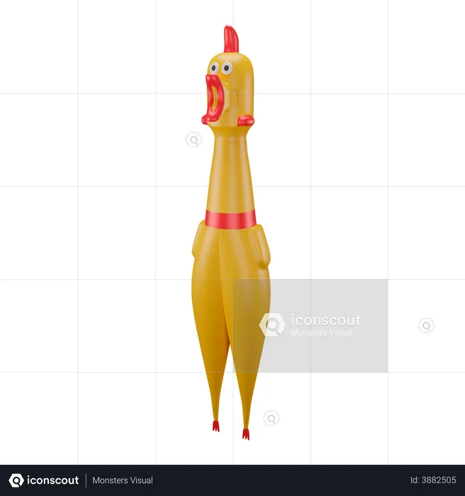 Rubber Chicken  3D Illustration