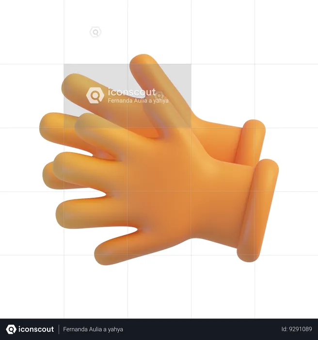 Rubber gloves  3D Icon