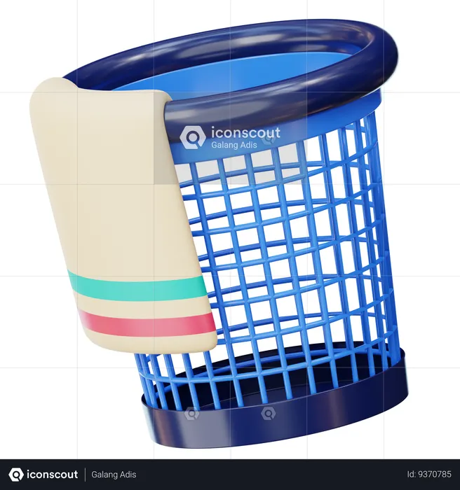 Rubbish Bin  3D Icon