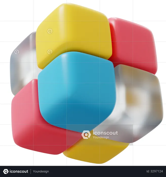 Rubik  3D Illustration