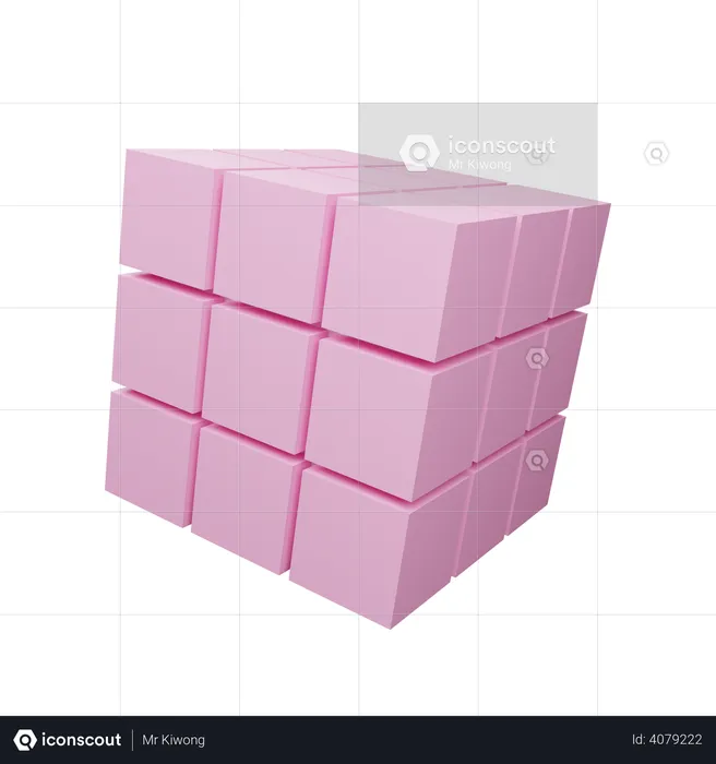 Rubiks cube  3D Illustration