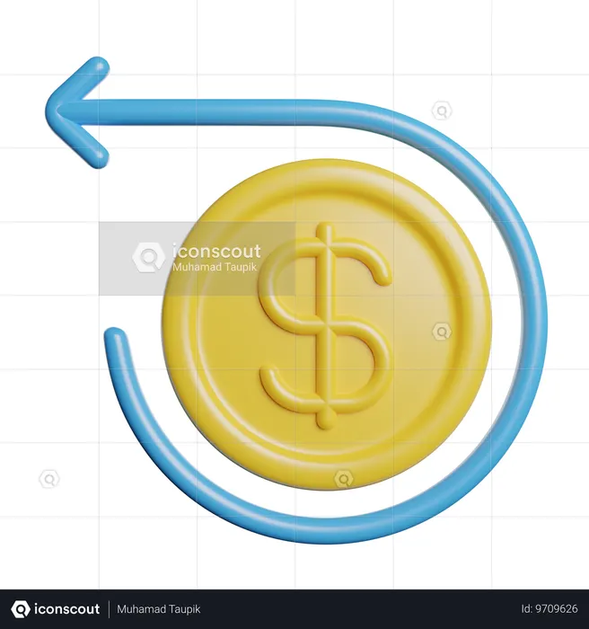 Zurückkehren  3D Icon