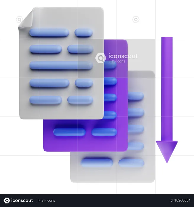 Rückstand  3D Icon