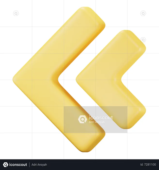 Rückwärtspfeil  3D Icon