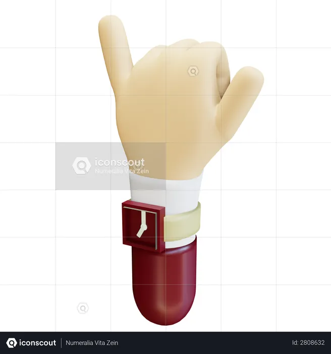 Ruf mich an Geste  3D Icon