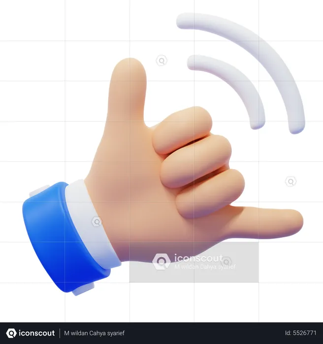 Ruf mich an Handbewegung  3D Icon