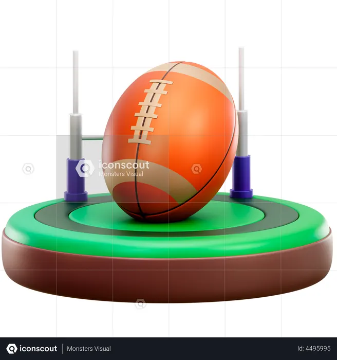 Rugby  3D Illustration