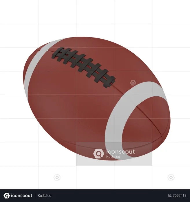 Rugby ball  3D Icon