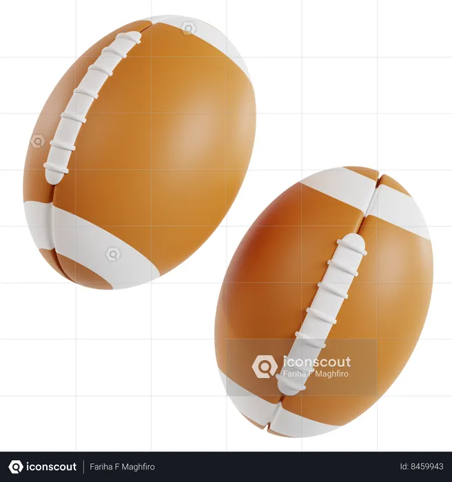 Rugby Ball  3D Icon