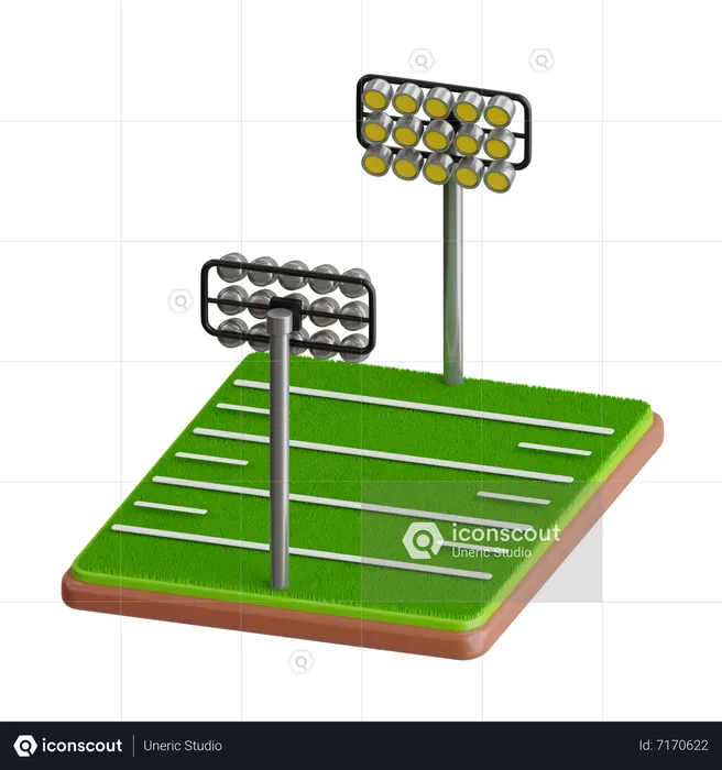 Rugby Pitch  3D Icon