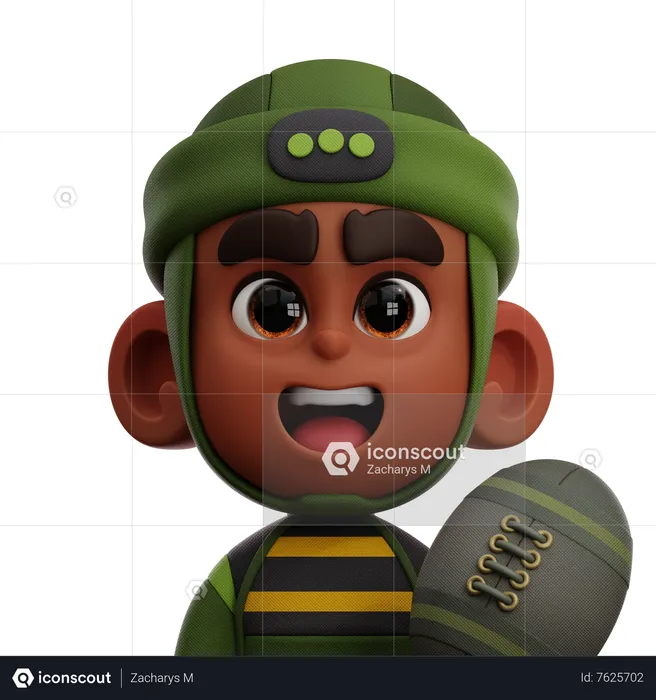 RUGBY PLAYER  3D Icon