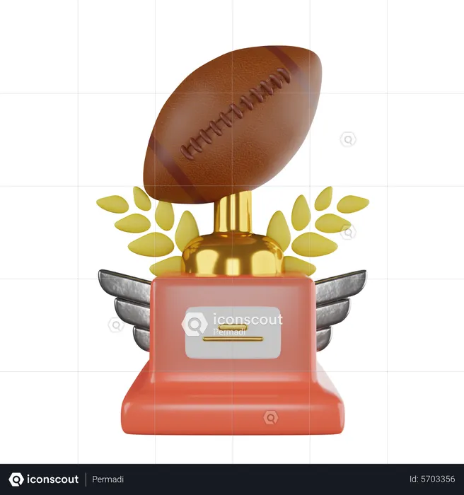 Rugby Trophy  3D Icon