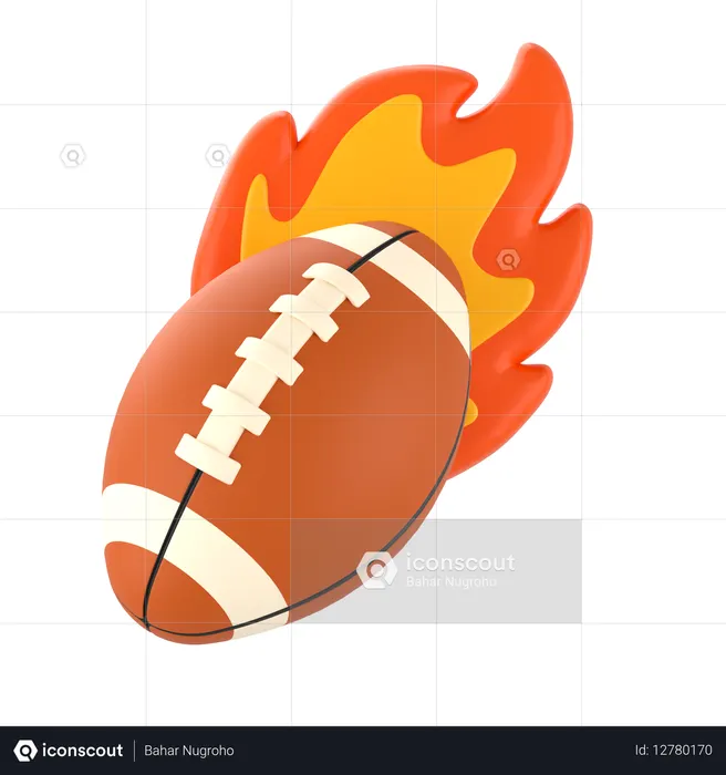 Rugbyball  3D Icon