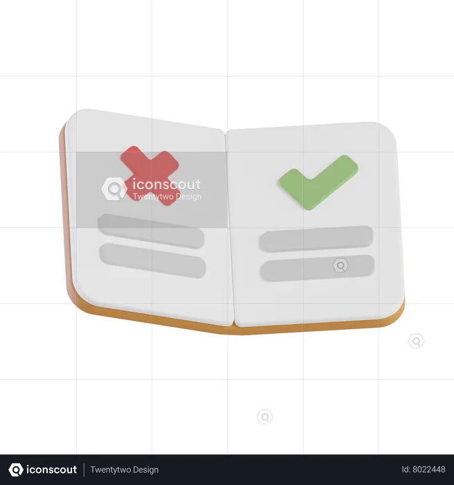 Rule Book  3D Icon