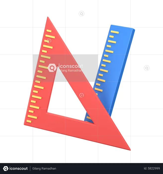 Ruler Set  3D Icon