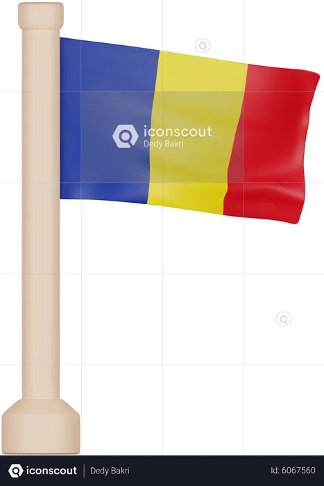 Rumania Flag Flag 3D Icon