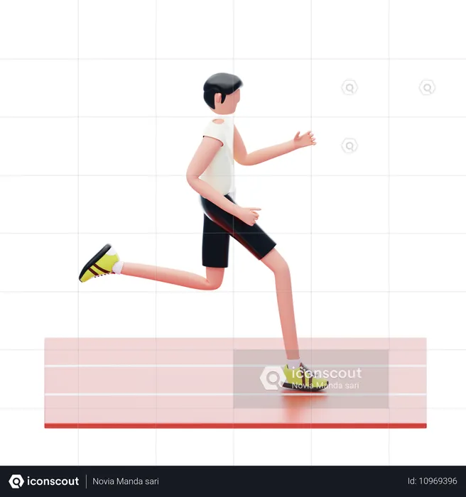 Running  3D Icon