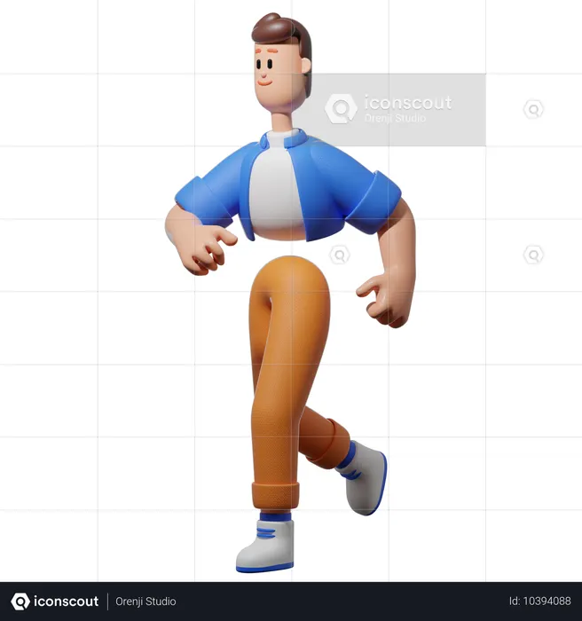 Running Man  3D Illustration
