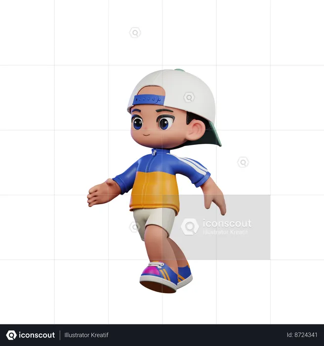 Running Man  3D Illustration