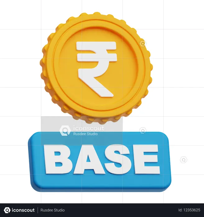 Rupee Base  3D Icon
