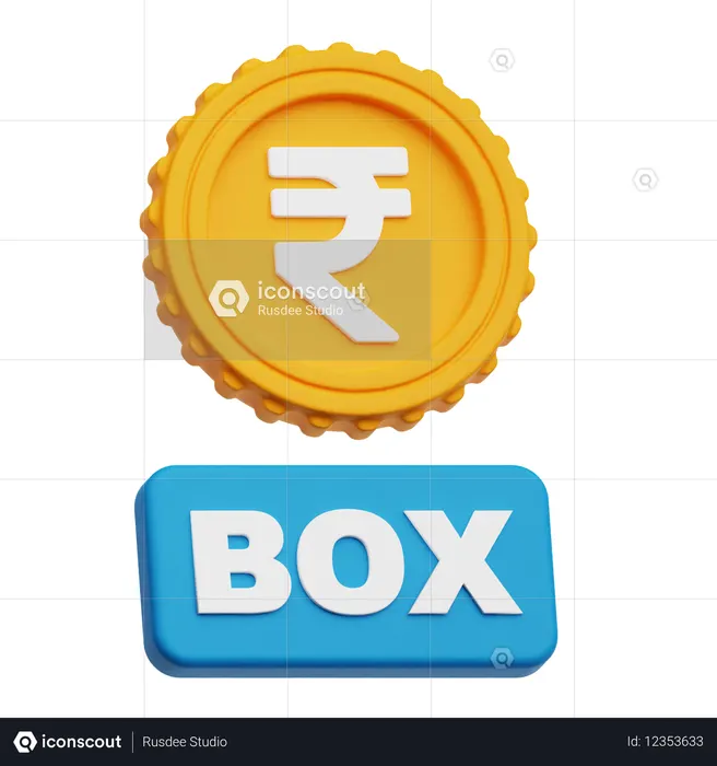 Rupee Box  3D Icon